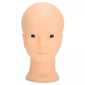 Манекен голова макияж учебный практика парик шляпа дисплей лысый манекен голова 49 см без макияжа