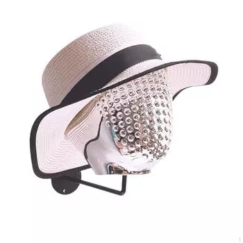 Манекен голова модель настенная многоцелевая шляпа дисплей стенд для шляп путешествия серебряный