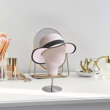 Манекен голова модель шляпа шиньоны дисплей стенд устойчивая база 14.6 дюймов высота для магазина, шопинга