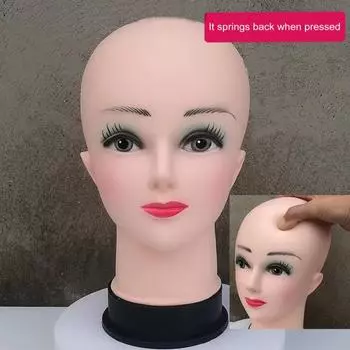 Манекен Голова Подставка для парика Держатель для демонстрации париков Стайлинг Регулируемая подставка-тренога для косметики Головные уборы Ювелирные изделия Прочная пластиковая голова D