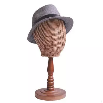 Манекен из ротанга, голова парика, модель, плетеная из лозы, витрина, манекен для шляп