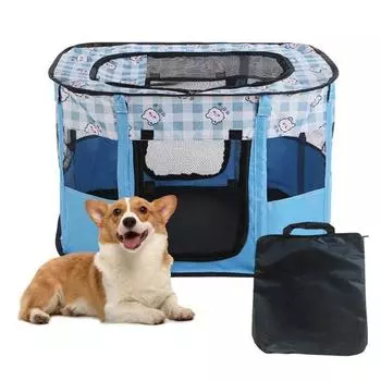 Манеж для домашних животных, складной манеж для собак, переносная будка для тренировок, палатка для собак, клетка для животных, ограждение для животных S лимонно-желтый