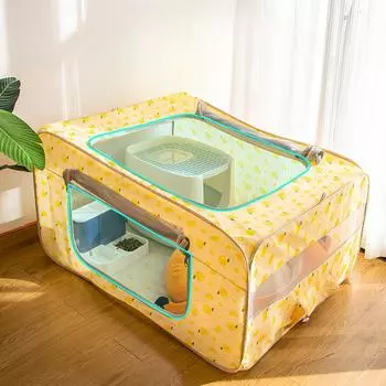 Манеж, манеж для домашних животных, манеж для уличной палатки, клетка с верхней крышкой на молнии для котенка 70*55*45cm жёлтый