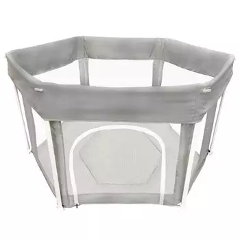 Манеж складной с ковриком и сеткой на двери Hugmuu Hug Moo baby легко моется Моющийся и складной, экономит место, подходит для переноски в помещении и на улице компактный