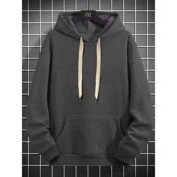 Manfinity Homme Мужская термотолстовка с капюшоном и карманом-кенгуру на шнурке 2XL