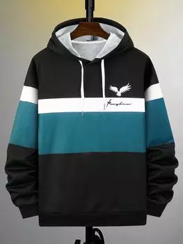 Manfinity Homme Мужская толстовка с капюшоном и цветным принтом в виде букв S