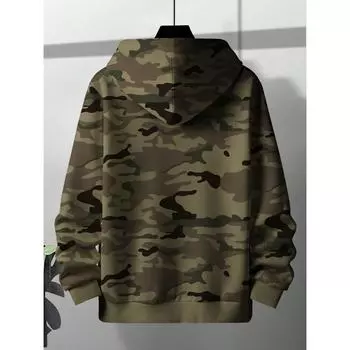 Manfinity Homme Мужская толстовка с капюшоном из 1 предмета с камуфляжным принтом и карманом-кенгуру S