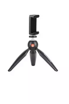 Manfrtto PIXI Mini Tripod Black Smartphone Clamp Included Max Height Weight 170g Load Capacity 1kg Male Thread Aluminum Mini Tripod Tabletop
