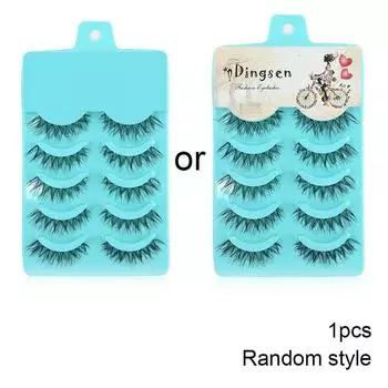 Manga Lashes 5Pairs Natural Lashes False Eyelashes Lashes Strip Makeup Lashes Full Anime Lashes Devil Little Eyelashes Band Q1E8