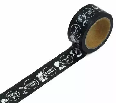 MANGO ART COMPANY Малярная лента Bubble Gum 20 мм ширина x 7 м черный