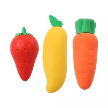 Mango Wiping Erasers Students Stationery Big Fruit Erasers Correction Supplies Soft Pencil Erasers carrot