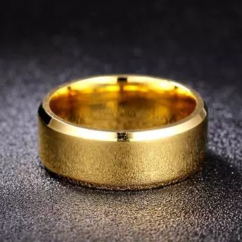 MANGOSKY 8 мм яркое полированное золотое титановое кольцо для мужчин 5