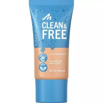 MANHATTAN Manhattan Clean & Free Foundation 30 Soft Porcelain 30ml
