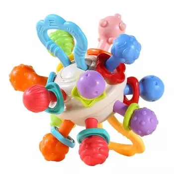 Manhattan Round Ball Baby Hand Rattle Soft Silicone Toys Baby Toys Infantil Chewable Teethers Toys for Newborn 0-12 Months