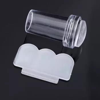 Manicure Flower shaped Design Transparent Nail Art Stamping Tools Nail Scraper Nail Stamper прозрачный