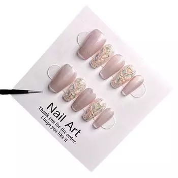 Manicure Pure Girl Handmade Nail Set Diamond Cat Eye Light Luxury Girl Gentle XS