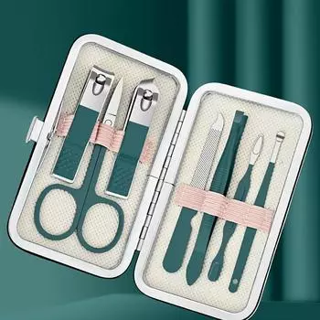 Manicure Set Nail Clippers Pedicure Kit Stainless Steel Manicure Kit, Professional Grooming Kits, Nail Care Tools With Travel Ca