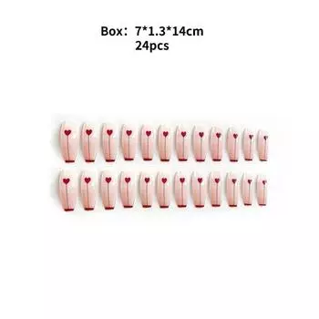 Manicure Wear Ladies Patches Fake Nails Finished Removable Heart Nails Pearl