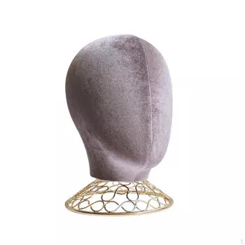 Manikin Head Model, Wig Stand with Base, Multifunctional Hat Holder Display, for Barbershop