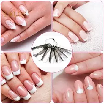 Маникюр для ногтей Несколько размеров Многоразовая пластина для резки ногтей из нержавеющей стали для маникюрного салона Stainless Steel