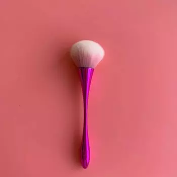 Маникюрная кисть для пыли, кисть для макияжа, кисть для макияжа, прямая кисть для пудры, портативная пушистая кисть для ногтей boxed фиолетовый
