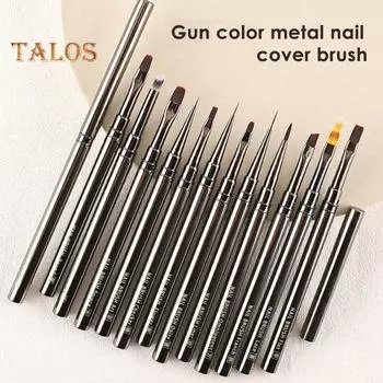 Маникюрная кисточка Нежная кисть для рисования Нержавеющая компактная трудосберегающая маникюрная кисточка Поставка для маникюрного салона