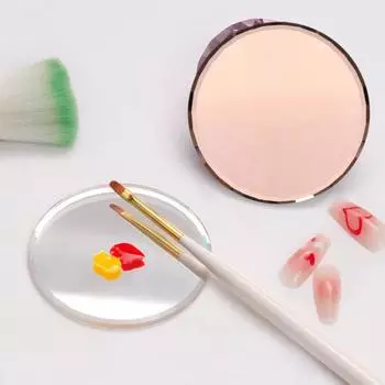 Маникюрная палитра, трехмерное кружевное смешивание цветов, сделай сам, портативный круглый лак для ногтей, дисплей для дизайна ногтей, пластина для ногтей серебряный