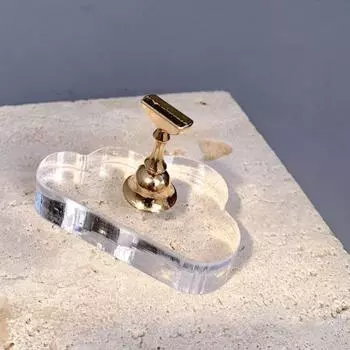 Маникюрная поддержка Магнитные наконечники Легко очищаемые Компактные пальчиковые ногти DIY Дизайн Практичный держатель Принадлежности A золотистый