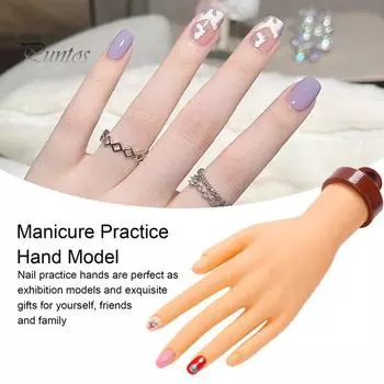 Маникюрная практика, ручная модель, гибкая, реалистичная, для тренировки ногтей, ручная модель, инструменты для дизайна ногтей, принадлежности для салона телесный
