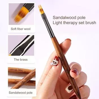 Маникюрная ручка с мягкой щетиной, не оставляет следов, не осыпается, с чехлом, лак для ногтей, кисть для рисования, подводка, кисть для ногтей, поставки в маникюрный салон K