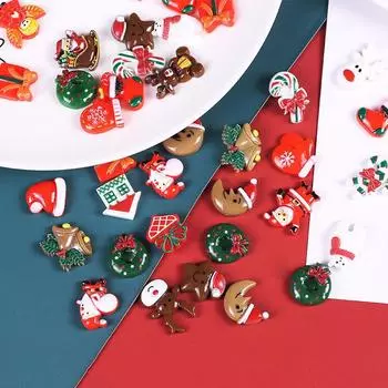 Маникюрные аксессуары, товары для рукоделия, подвески из смолы, рождественские украшения для ногтей, 3D-украшения для ногтей 20pcs