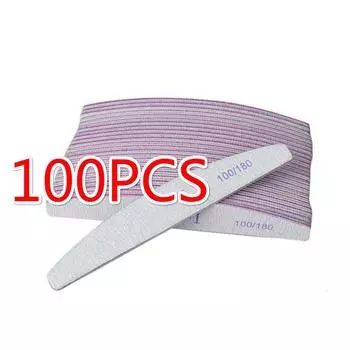 Маникюрные инструменты, женская мода, 100 шт., серая пилочка для ногтей ACR, буфер 100/180