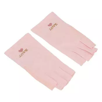 Маникюрные перчатки с защитой от ультрафиолета, эластичные, дышащие, без пальцев, хлопковые перчатки для ногтей, лампы для дома розовый