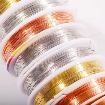 Маникюрные принадлежности Медная проволока Аксессуары для ногтей Декор для ногтей своими руками 0.2mm 25M