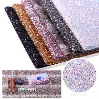 Маникюрный инструмент для ногтей, специальный коврик для маникюра с бриллиантами, сияющие блестки, цветные подставки для запястий JD-09