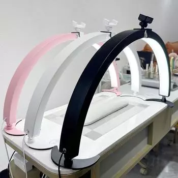 Маникюрный столик с держателем для мобильного телефона, полумесяцем, подсветкой для татуировок, подсветкой для ухода за кожей и ногтями, складной, с дистанционным управлением us чёрный