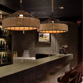 Манильский веревочный абажур, потолочный лофт, подвесной подвесной светильник, абажур