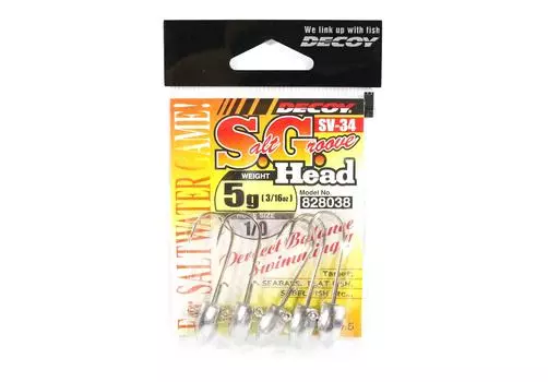 Манка SV-34 Джиг-головка Salt Groove S.G Размер головки 1/0 , 5 грамм (8038)