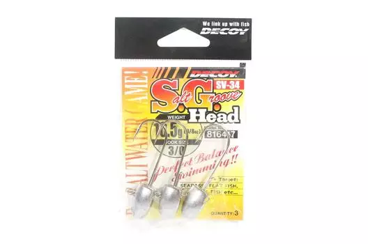 Манка SV-34 Джиг-головка Соляная канавка S.G Размер 3/0 , 11 грамм (6417)