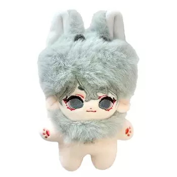 МАНКОТТОН 10 см плюшевая игрушка пушистые уши Кемо серые без атрибутов [Товар] серый