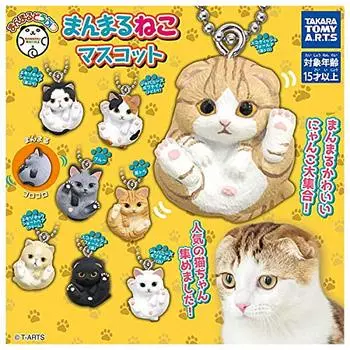 Manmaru Animal Manmaru Cat Mascot Types Set Gacha Gacha Capsule Toy [8 (Полный Полный)]