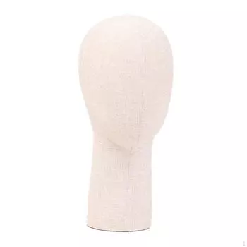 Mannequin Head Hat Display Stand Holder Professional Manikin Wig for Necklaces Height 33cm бежевый