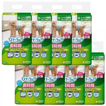 Manners Wear Dog SS для очень маленьких и маленьких 352 шт. Pieces x Pee Pet Supplies Unicharm Подгузник, Подгузник длительного ношения, Размер для мальчиков, для собак, (44 8) [Случай зелёный