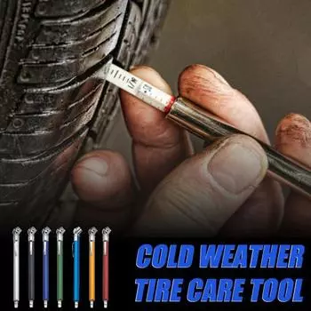 Манометр для автомобильных шин с измерителем глубины протектора, клапан-дефлятор для высокого давления в автомобильной промышленности зелёный