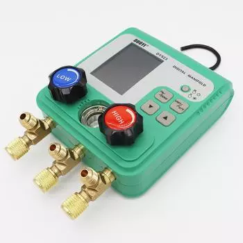 Манометр для холодильной установки 0-6000 кПа, набор манометров для коллекторов с футляром для переноски, адаптер для заправочного шланга для инструмента для кондиционера воздуха HVAC