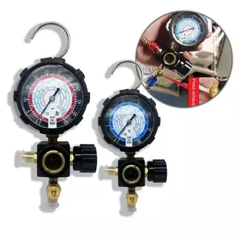 Манометр коллектора кондиционера для хладагентов R22/R410A/R134A/R404A Манометр высокого/низкого давления Зарядный инструмент может сбросить давление