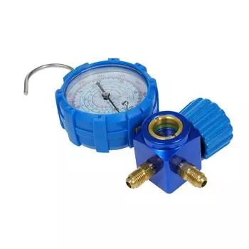 Манометр с одним коллектором, манометр для кондиционера с четкой шкалой, подходит для R410A R22 R134A R404A синий