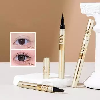 MANSLY Густая черная подводка для глаз для начинающих, быстросохнущая, водостойкая и устойчивая к поту, долговечная подводка для глаз