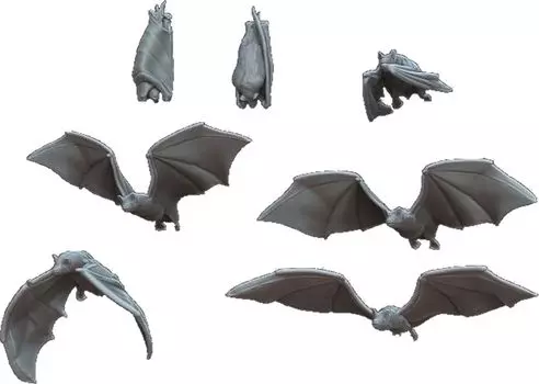 Mantis Miniature Animal Series Animal Set 49 Bat Resin Kit Man35172 1/35