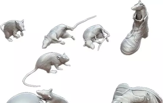 Mantis Miniature Animal Series Animal Set 51 Trench Mouse Resin Kit Man35177 1/35